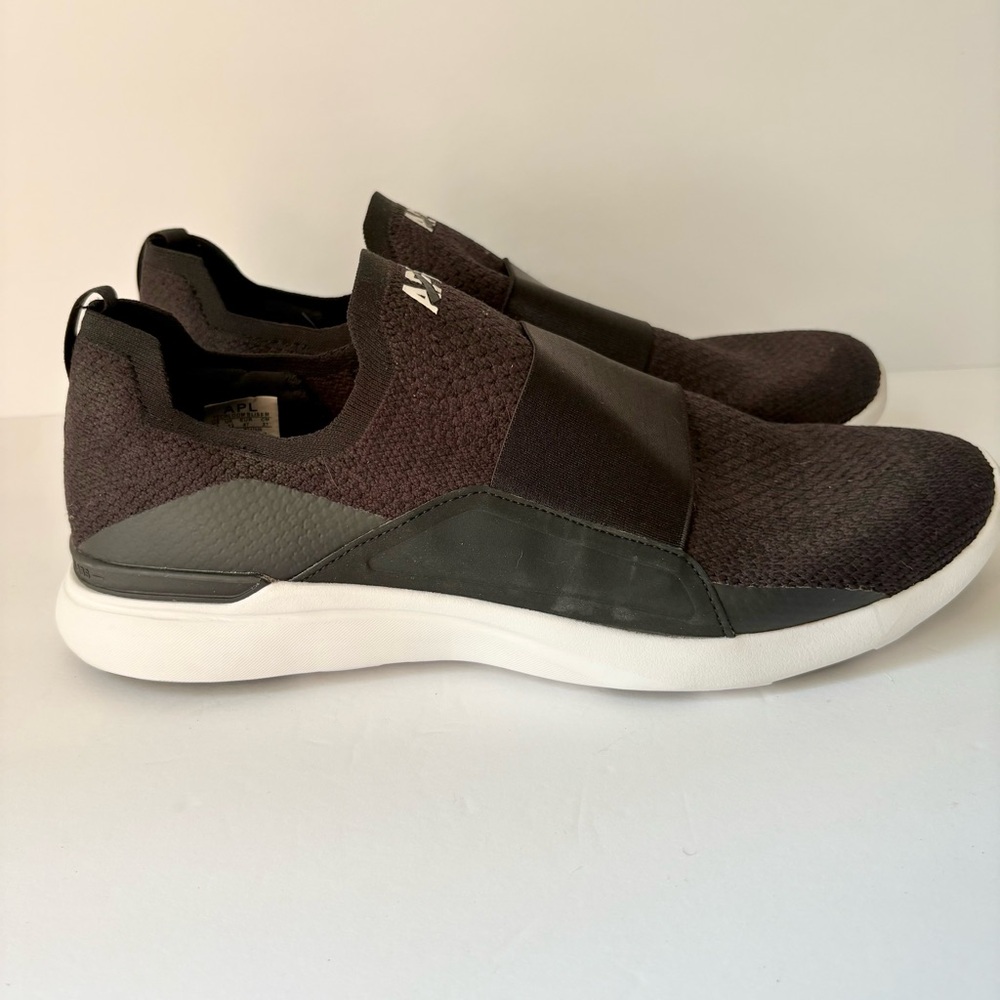 APL Mens Black & White Techloom Bliss Low-top Athletic Sneakers Shoes
